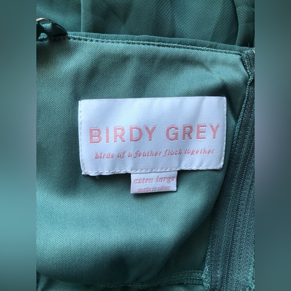 NEW Birdy Grey Kaia Chiffon Sea Glass Lined Long Dress Size Extra Large Pockets - Picture 15 of 16